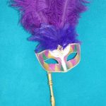 Mardi Gras Eye Mask - Silver,Blue And Purple