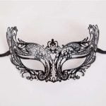 Metal Laser Cut Eye Mask - Black hand made