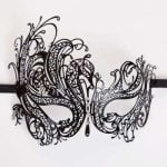 Metal Laser Cut Eye Mask - Black Diamantes Laser cut and hand made