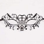 Metal Laser Cut Eye Mask - Black