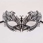 Metal Laser Cut Eye Mask - Black Laser cut