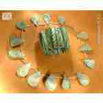 Mother of Pearl Shell Necklace and Bracelet - Green