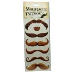 Moustache Tattoos - Brown/Gold
