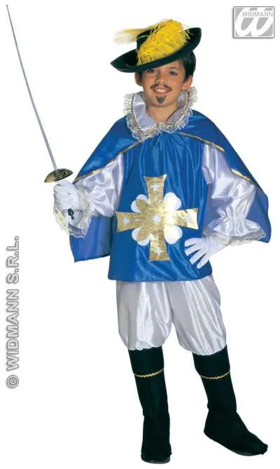 Musketeer - Child - Blue - Small - 5-7 Years (Height 128cm)
