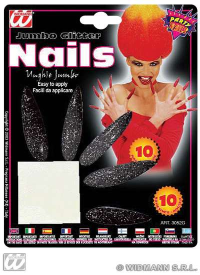 Nails-Glitter-Devil-and-Witch-3052G_a.jpg Nails - Glitter Devil and Witch - Image 1
