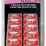 Nails - Set of 12 Fashion Airbrush with 12 Adhesive Tabs