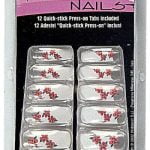 Nails - Set of 12 Fashion Airbrush with 12 Adhesive Tabs