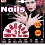 Nails - Set of 15 Decorated - Red