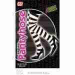 Neon Black/White Striped Pantyhose
