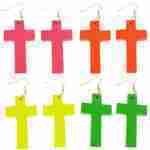 Neon Earrings - Cross