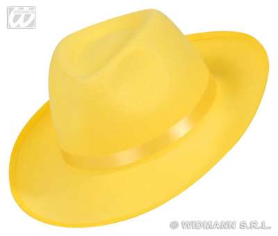 Neon-Felt-Trendy-Hat-Yellow-2795C_c.jpg Neon Felt Trendy Hat - Yellow - Image 1
