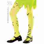 Neon Halloween Pantyhose - Yellow