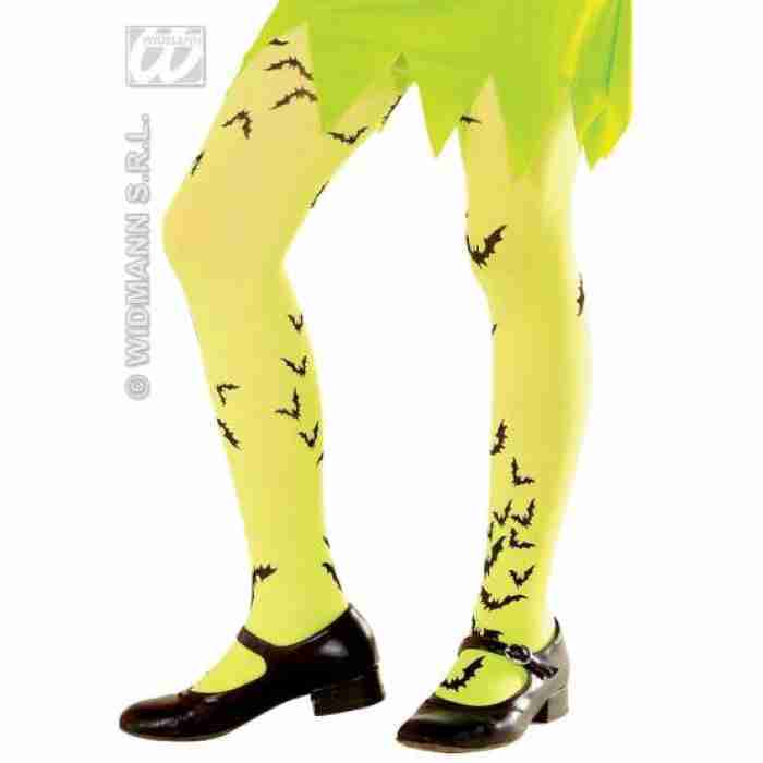 Neon Halloween Pantyhose Yellow 4731H a