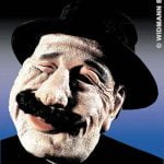 Old Men Masks with felt hat and Black Moustache
