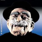 Old Men Masks with felt hat and Moustache