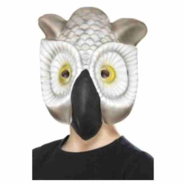 Owl Mask Grey White