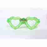 Party Glasses Green Heart