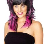 Party Wig - Black and Pink