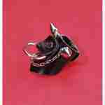 Pin Punk Ring with Chain