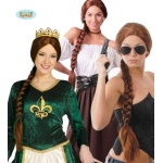 Plated Brown Medival Lady  Tomb Rober Lady Wig