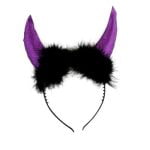 Purple Furry Devil Horns