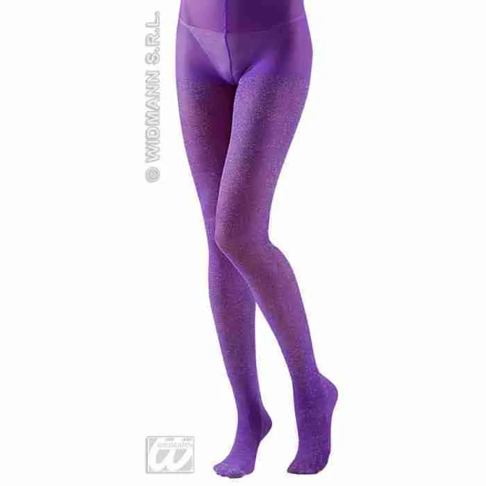 Purple Glitter Tights XL - Carnival Store