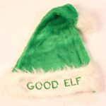 Santa Hat - Green & Plush with Fur Trim