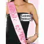 Sash- Bride To Be Pink Flashing