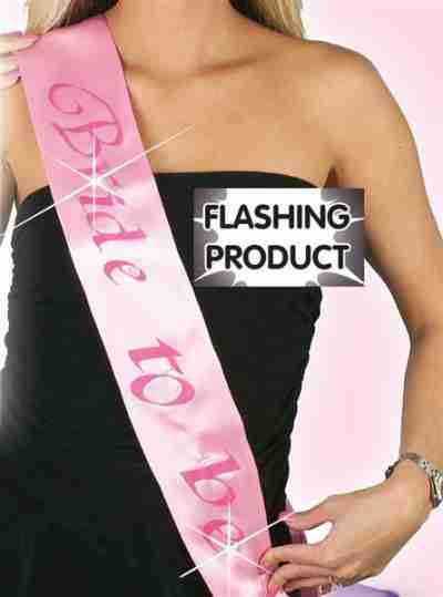 Sash Bride To Be Pink Flashing Carnival Store
