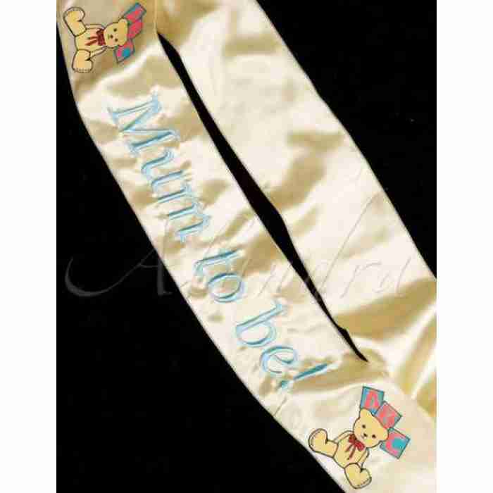 Sash Mum To Be Embroidered Logo MUMSASH img