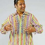Satin Frill Shirt - Pastel Stripes