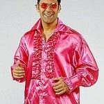 Frill Shirt Satin - Pink