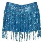 Sequin Blue Tassel Hotpants