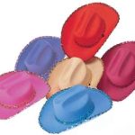 Sequin Cow Boy Felt Hat - Pink