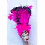 Showgirl Headdress Black & Pink