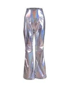 Silver Flare Trousers - Carnival Store