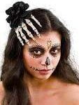 Skeleton Rose Hair Clip