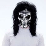 Skull Mask - Silver w/ Hair