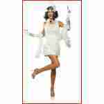 Snazzy Flapper Metallic White
