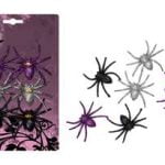 Spiders In 6. 3 Assorted Glitter Colours