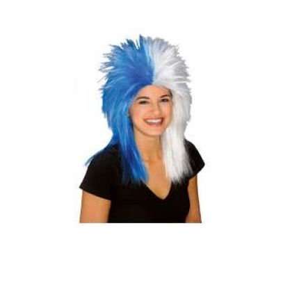Sports Fanatic Wig Blue and White 50545 img
