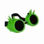Steam Punk Goggles With Rivet - Neon Green