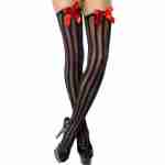 Stocking- Black w/ Red Bow & Heart