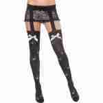 Stockings - Thigh-High Garter Black Web
