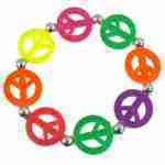 Stretch Multo Neon Peace Bracelet
