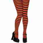 Striped tights � Orange & Black Candystripe