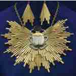 Sunburst Beetle Necklace and Earrings
