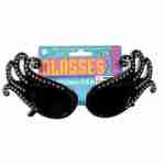 Sunglasses - 80s Swirly Bling (Black