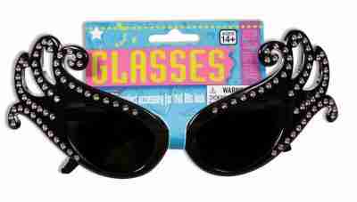 Sunglasses-80s-Swirly-Bling-Black_64030_img.jpg Sunglasses - 80s Swirly Bling (Black - Image 1
