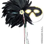 Superdeluxe eyemasks with feathers - Black